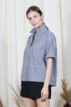 SILVA Oversized Top (Blue Stripes)