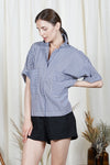 SILVA Oversized Top (Blue Stripes)