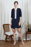LEILANI Lace Applique Dress (Navy)