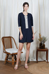LEILANI Lace Applique Dress (Navy)