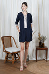 LEILANI Lace Applique Dress (Navy)