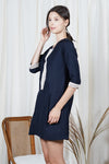 LEILANI Lace Applique Dress (Navy)