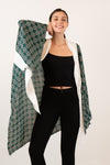 HUMPHRIES Two-Way Draped Kimono (Multi White Combi)