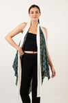 HUMPHRIES Two-Way Draped Kimono (Multi White Combi)