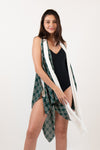 HUMPHRIES Two-Way Draped Kimono (Multi White Combi)