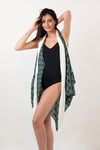 HUMPHRIES Two-Way Draped Kimono (Multi White Combi)