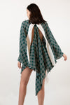 HUMPHRIES Two-Way Draped Kimono (Multi White Combi)