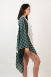 HUMPHRIES Two-Way Draped Kimono (Multi White Combi)