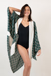 HUMPHRIES Two-Way Draped Kimono (Multi White Combi)