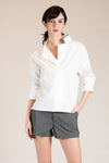 MONTPELLIER Wide Placket Top (WHITE)