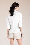 MONTPELLIER Wide Placket Top (WHITE)