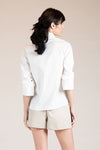 MONTPELLIER Wide Placket Top (OFF-WHITE)