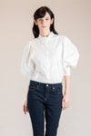 OSHIRO Bishop Sleeve Top (White)