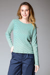 EHAKO Striped Pullover (Green White)