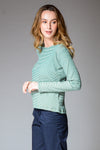 EHAKO Striped Pullover (Green White)
