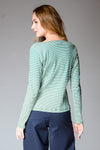 EHAKO Striped Pullover (Green White)