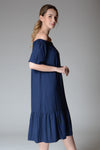 HOSTA Off-Shoulder Midi Dress