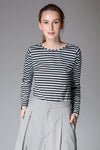 EHAKO Striped Pullover (Black)