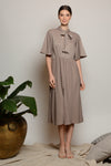 AMAN Tie Neckline Dress