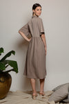 AMAN Tie Neckline Dress