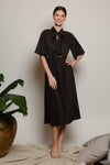 AMAN Tie Neckline Dress
