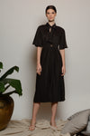 AMAN Tie Neckline Dress