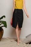 CAYMAN Faux Overlap Linen Skirt
