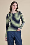 EHAKO Striped Pullover (Green Stripe)