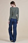 EHAKO Striped Pullover (Green Stripe)