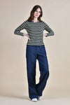 EHAKO Striped Pullover (Green Stripe)