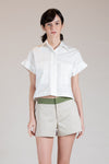 EMILION Two-Pocket Top (White)