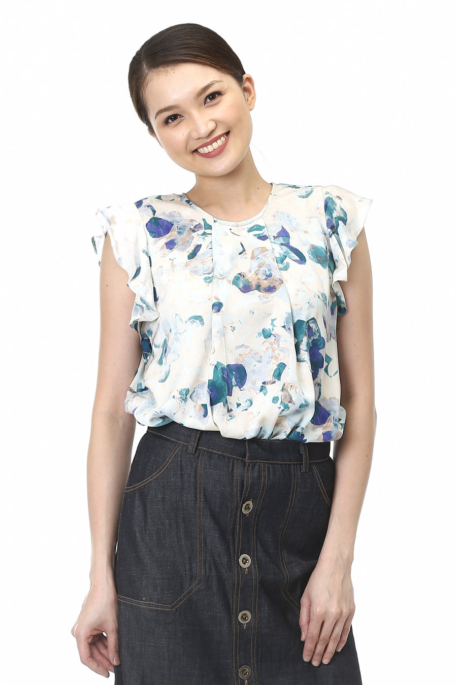 FELINA Ruffle Sleeve Top