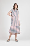 FIONA Tiered Dress (Striped Multi)