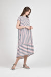 FIONA Tiered Dress (Striped Multi)