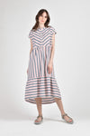 FIONA Tiered Dress (Striped Multi)