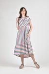 FIONA Tiered Dress (Striped Multi)