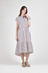 FIONA Tiered Dress (Striped Multi)