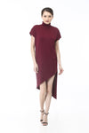 GWYNETH High Neck Jersey Dress