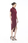 GWYNETH High Neck Jersey Dress