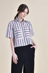 HAWTHORNE Button Down Top (Striped Multi)