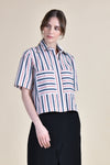 HAWTHORNE Button Down Top (Striped Multi)