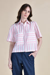HAWTHORNE Button Down Top (Candy Stripes)