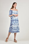 HOSTA Off-Shoulder Midi Dress