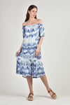 HOSTA Off-Shoulder Midi Dress