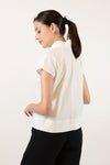 KOVAN Standing Collar Top (Off White)