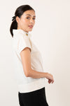 KOVAN Standing Collar Top (Off White)