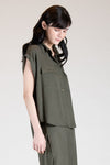 MENTON Flap Pocket Top (ARMY GREEN)