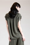 MENTON Flap Pocket Top (ARMY GREEN)