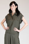 MENTON Flap Pocket Top (ARMY GREEN)