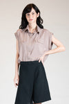 MENTON Flap Pocket Top (TAUPE)